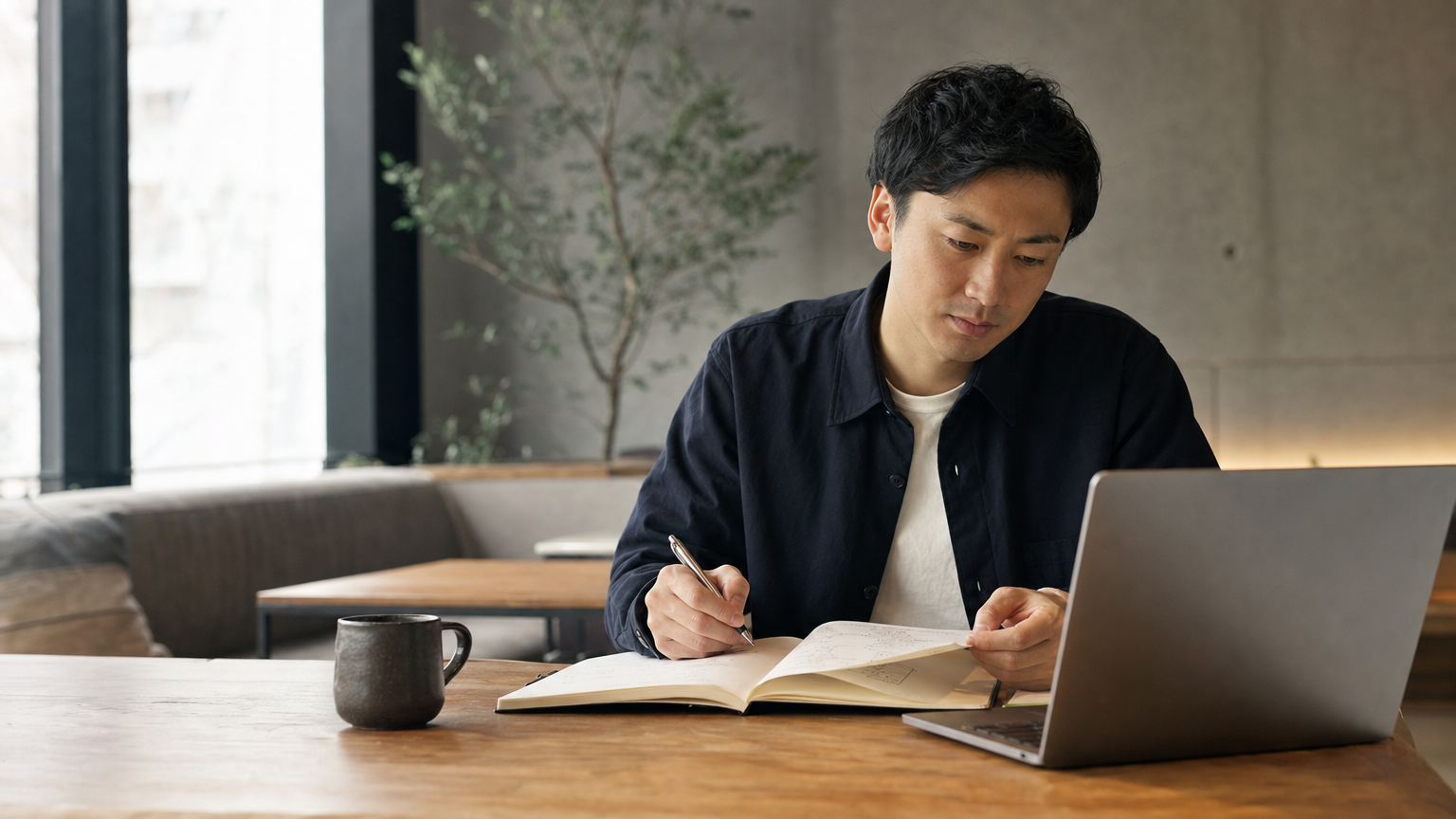 Consultant reviewing a site audit report